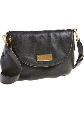MARC by MARC JACOBS Classic Q Natasha Black Leather Crossbody Handbag